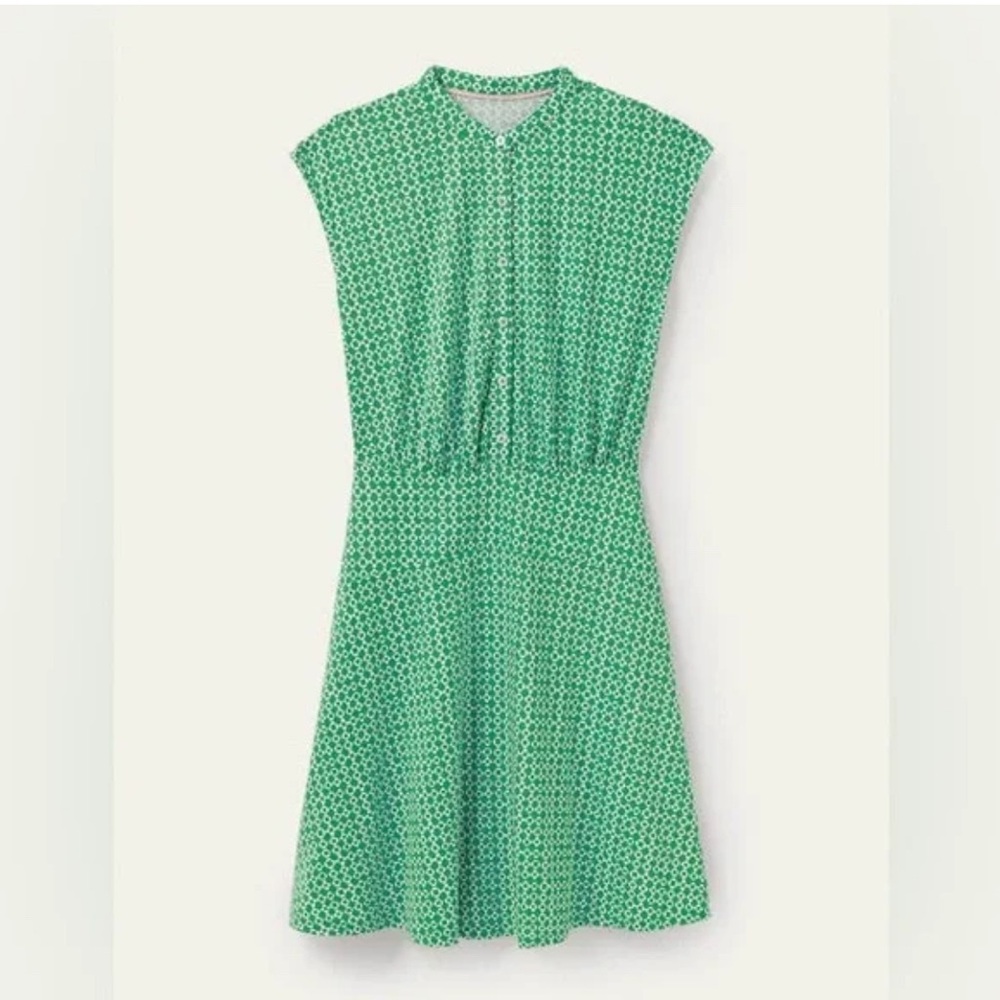 Boden Easy Jersey Green Shirt Dress - 8P - Picture 5 of 16